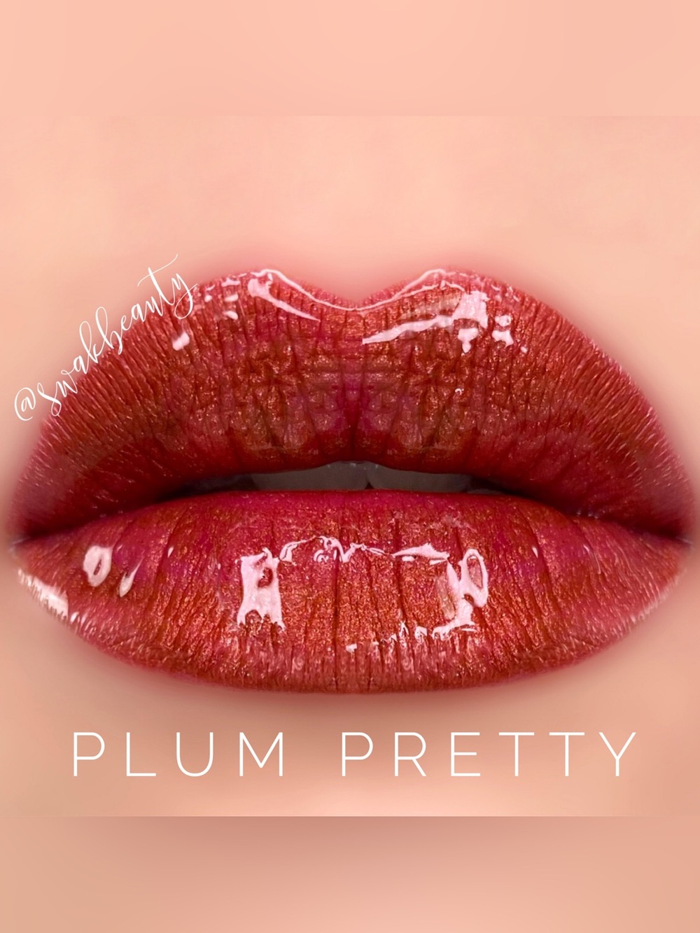 SeneGence Plum Pretty lipsense — Deep Plum with Rose-Gold Sparkle
